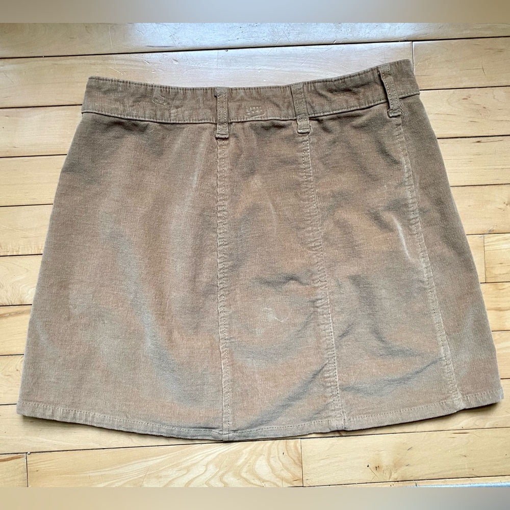Corduroy Button Up Mini Skirt Size 28 Waist - Picture 3 of 5